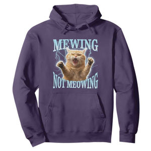 Funny Meme Cat Mewing Not Meowing Hoodie TS09 Purple Print Your Wear