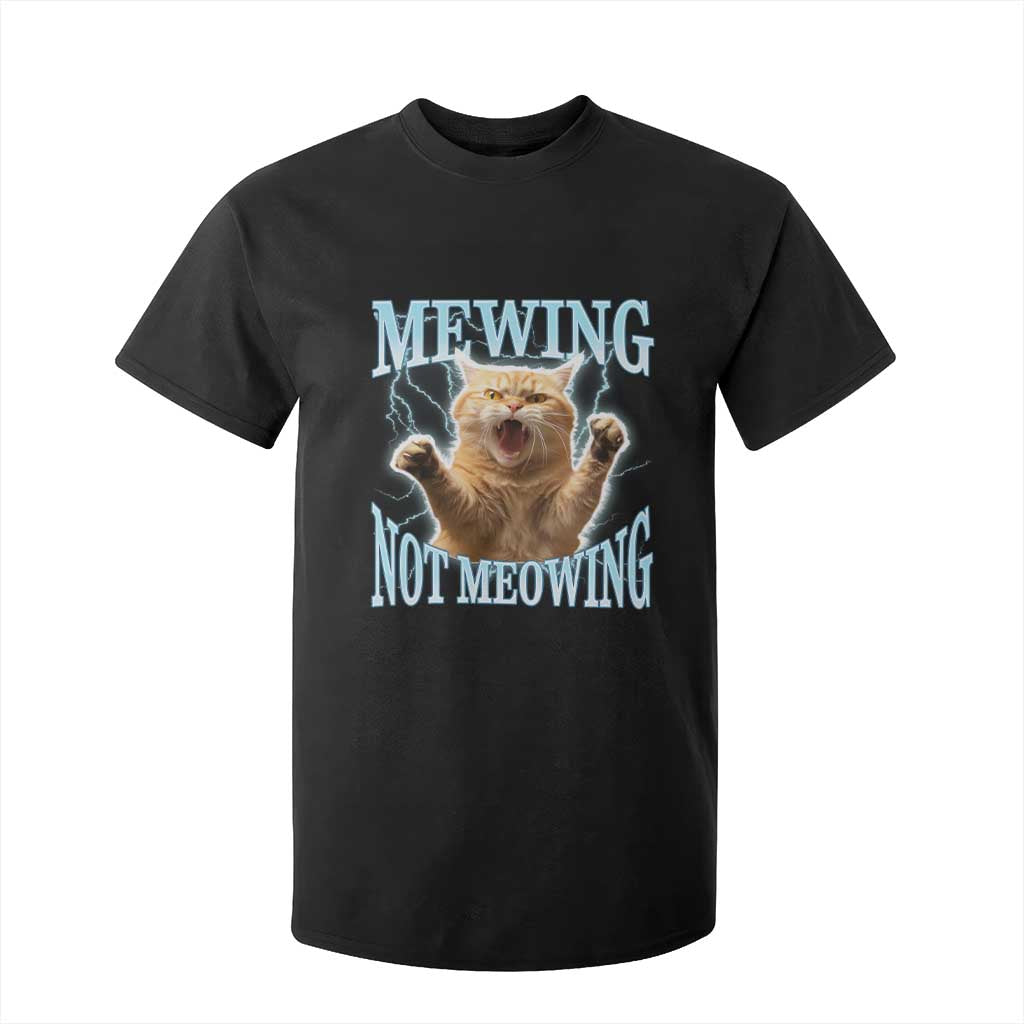 Funny Meme Cat Mewing Not Meowing T Shirt For Kid TS09 Black Print Your Wear
