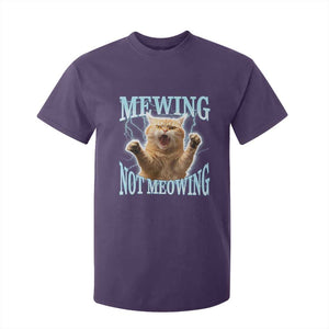 Funny Meme Cat Mewing Not Meowing T Shirt For Kid TS09 Purple Print Your Wear