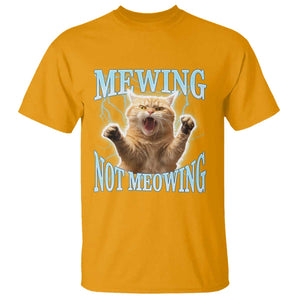 Funny Meme Cat Mewing Not Meowing T Shirt TS09 Gold Print Your Wear