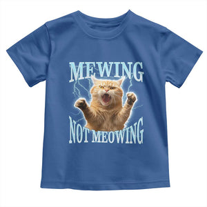 Funny Meme Cat Mewing Not Meowing Toddler T Shirt TS09 Royal Blue Print Your Wear