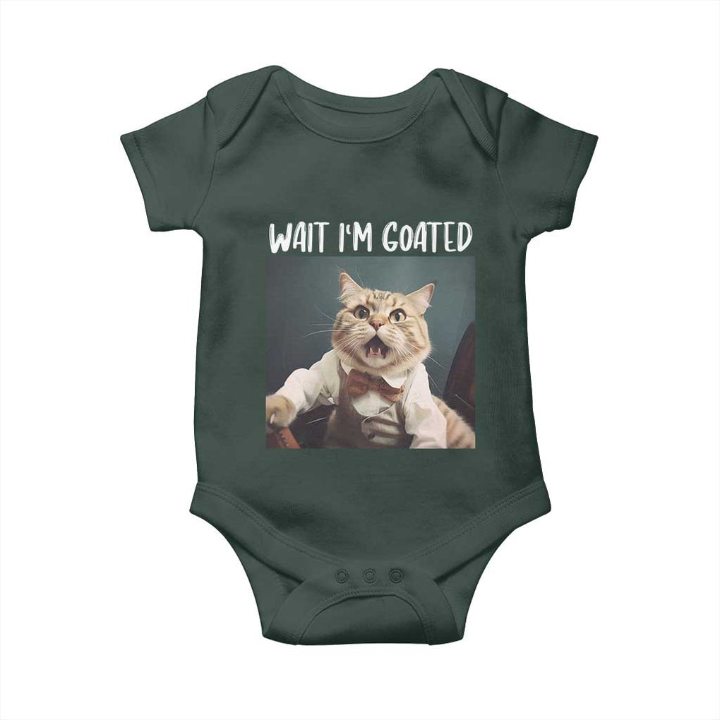 Funny Meme Cat Baby Onesie Wait I'm Goat TS09 Print Your Wear