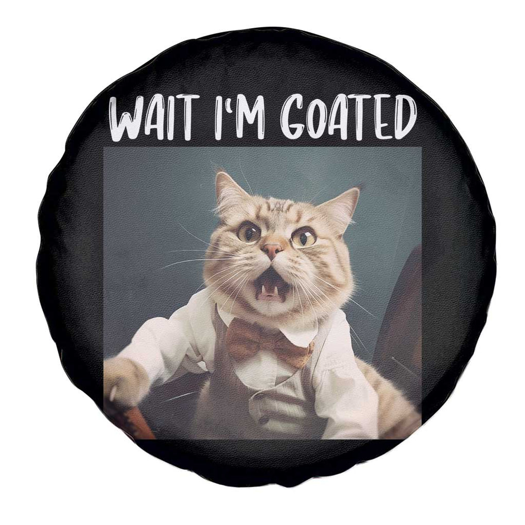 Funny Meme Cat Spare Tire Cover Wait I'm Goat TS09 Print Your Wear