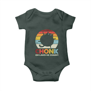 Funny Fat Cat Baby Onesie Chonk Oh Lawd He Comin' TS09 Print Your Wear