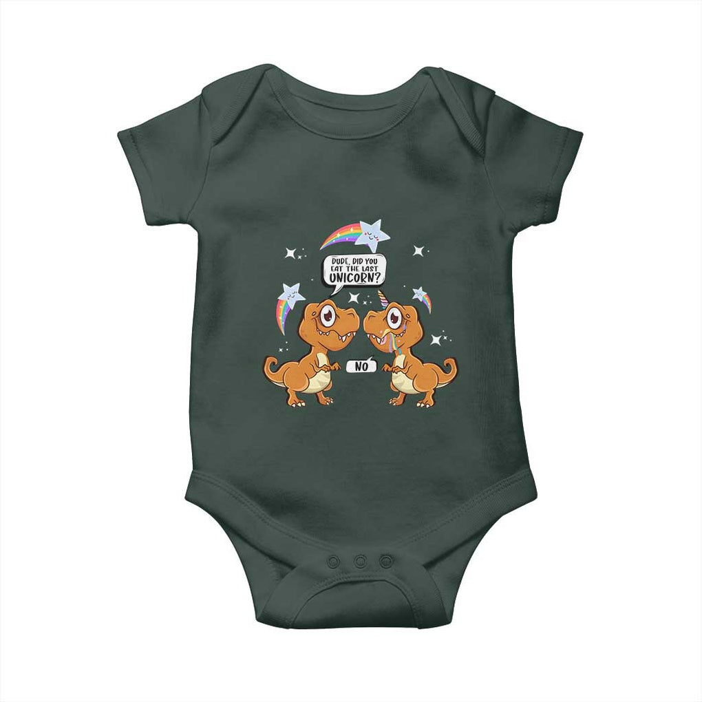 Funny Dinosaur Eat The Last Unicorn Baby Onesie TS09 Print Your Wear