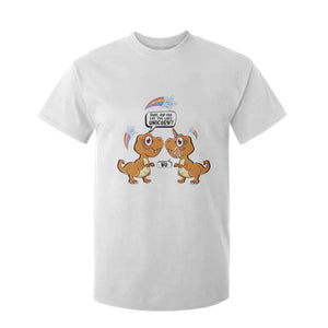 Funny Dinosaur Eat The Last Unicorn T Shirt For Kid TS09 White Print Your Wear