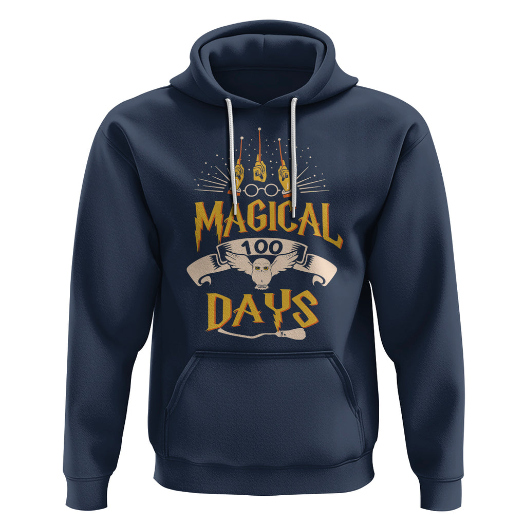 Magical 100 Days Of School Magic Owl Hoodie TS09 Navy Printyourwear