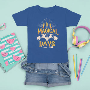 Magical 100 Days Of School Magic Owl T Shirt For Kid TS09 Royal Blue Printyourwear