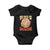 100th Day Of School Teacher Baby Onesie 100 Days Of Growing Retro Groovy Mushroom TS09 Black Print Your Wear