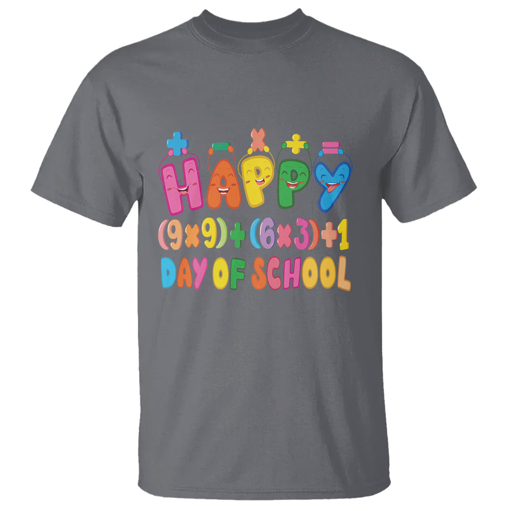 Math Formula 100 Days Of School Funny Math Teacher T Shirt TS09 Charcoal Printyourwear