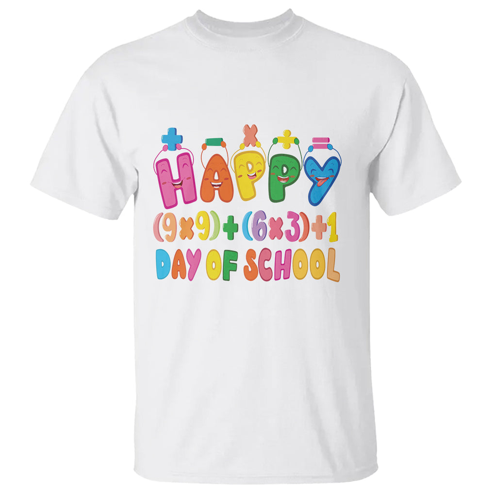 Math Formula 100 Days Of School Funny Math Teacher T Shirt TS09 White Printyourwear