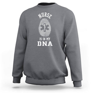 Nurse Sweatshirt Nursing Is In My DNA TS09 Charcoal Printyourwear