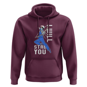 Funny Nurse Hoodie I Will Stab You TS09 Maroon Printyourwear