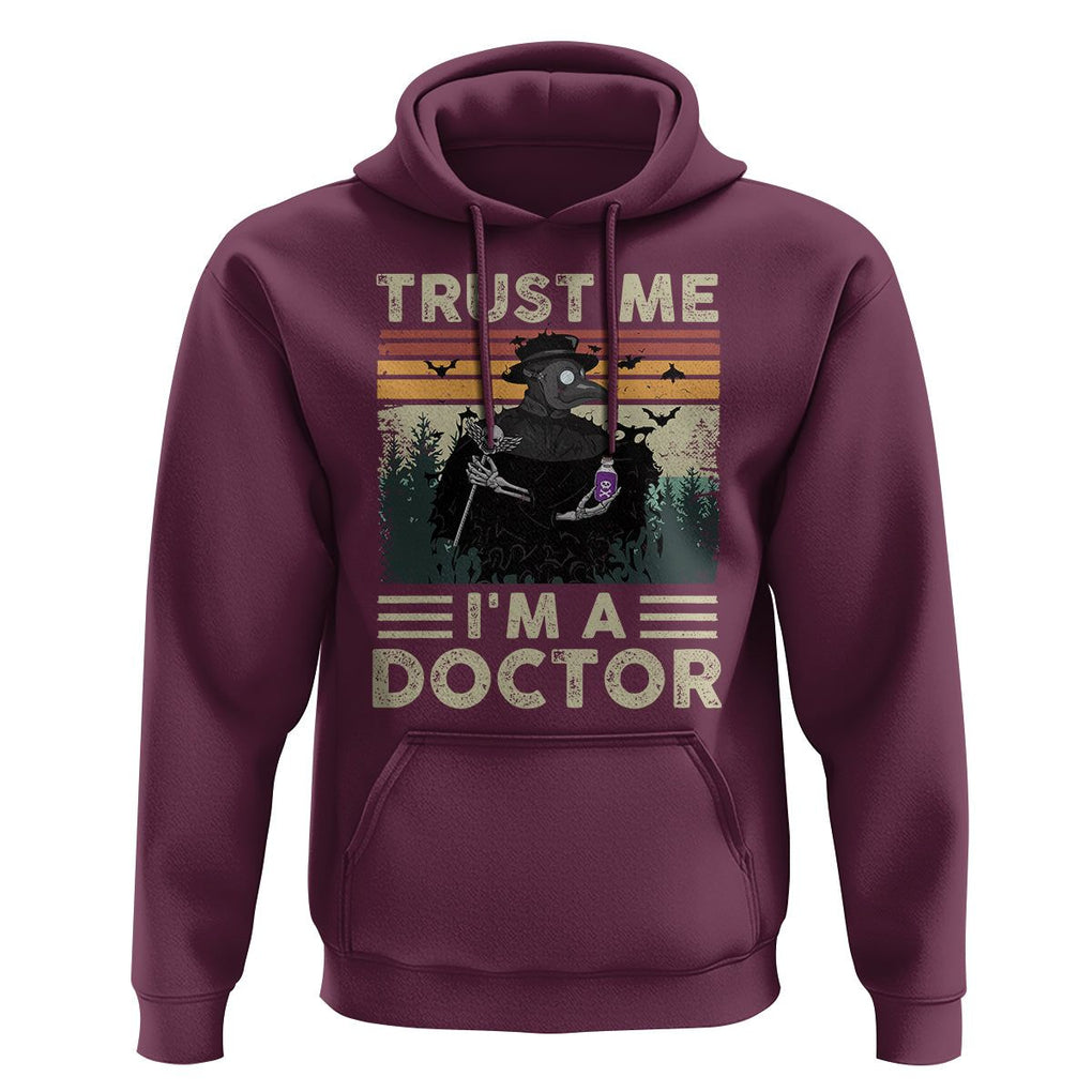 Plague Doctor Hoodie Trust Me I'm A Doctor Face Mask Physician TS09 Maroon Printyourwear