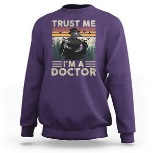 Plague Doctor Sweatshirt Trust Me I'm A Doctor Face Mask Physician TS09 Purple Printyourwear