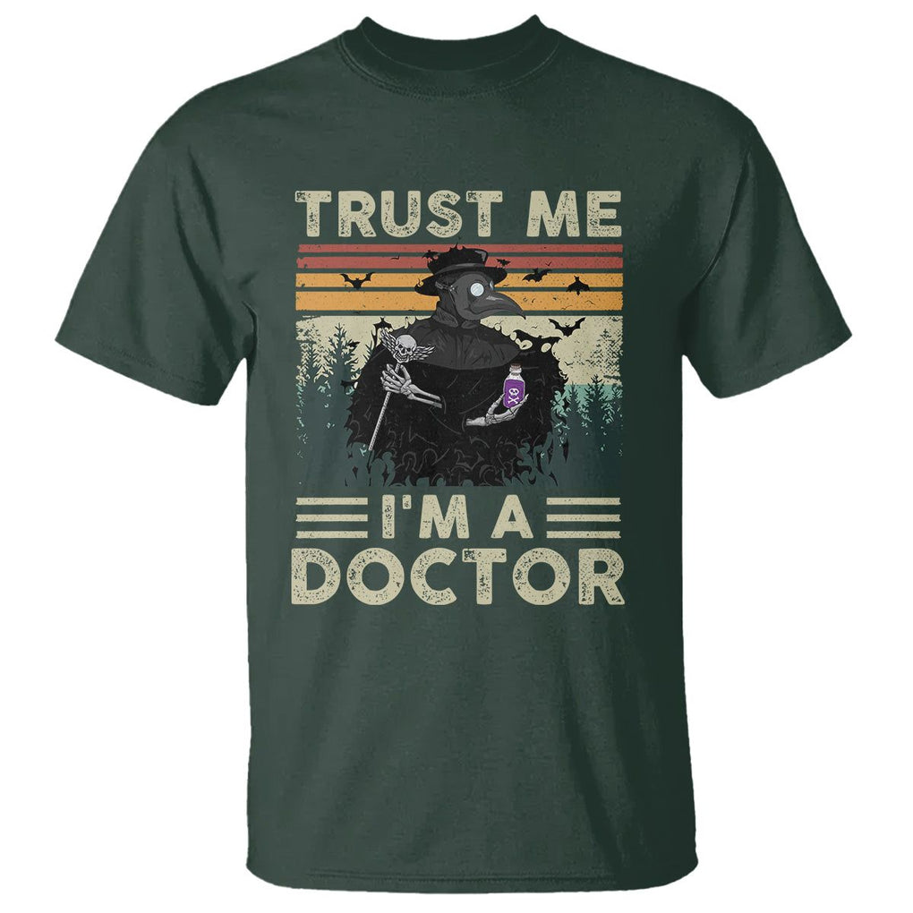 Plague Doctor T Shirt Trust Me I'm A Doctor Face Mask Physician TS09 Dark Forest Green Printyourwear