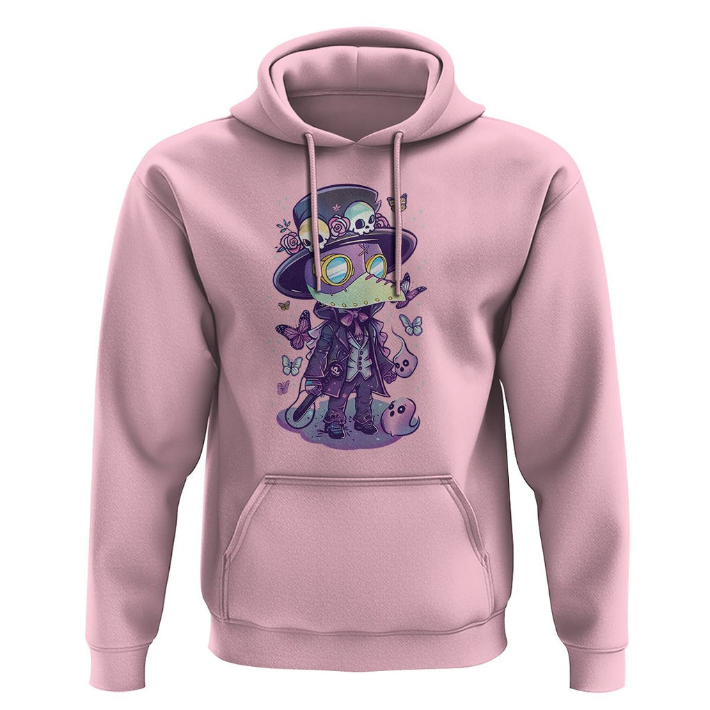 Pastel Goth Cute Creepy Plague Doctor Hoodie TS09 Light Pink Printyourwear