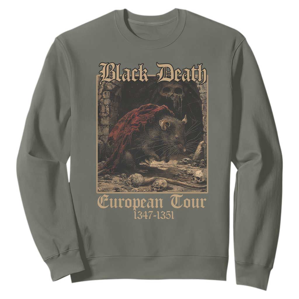 European Tour Creepy Plague Rat Doctor Sweatshirt TS09 Military Green Printyourwear