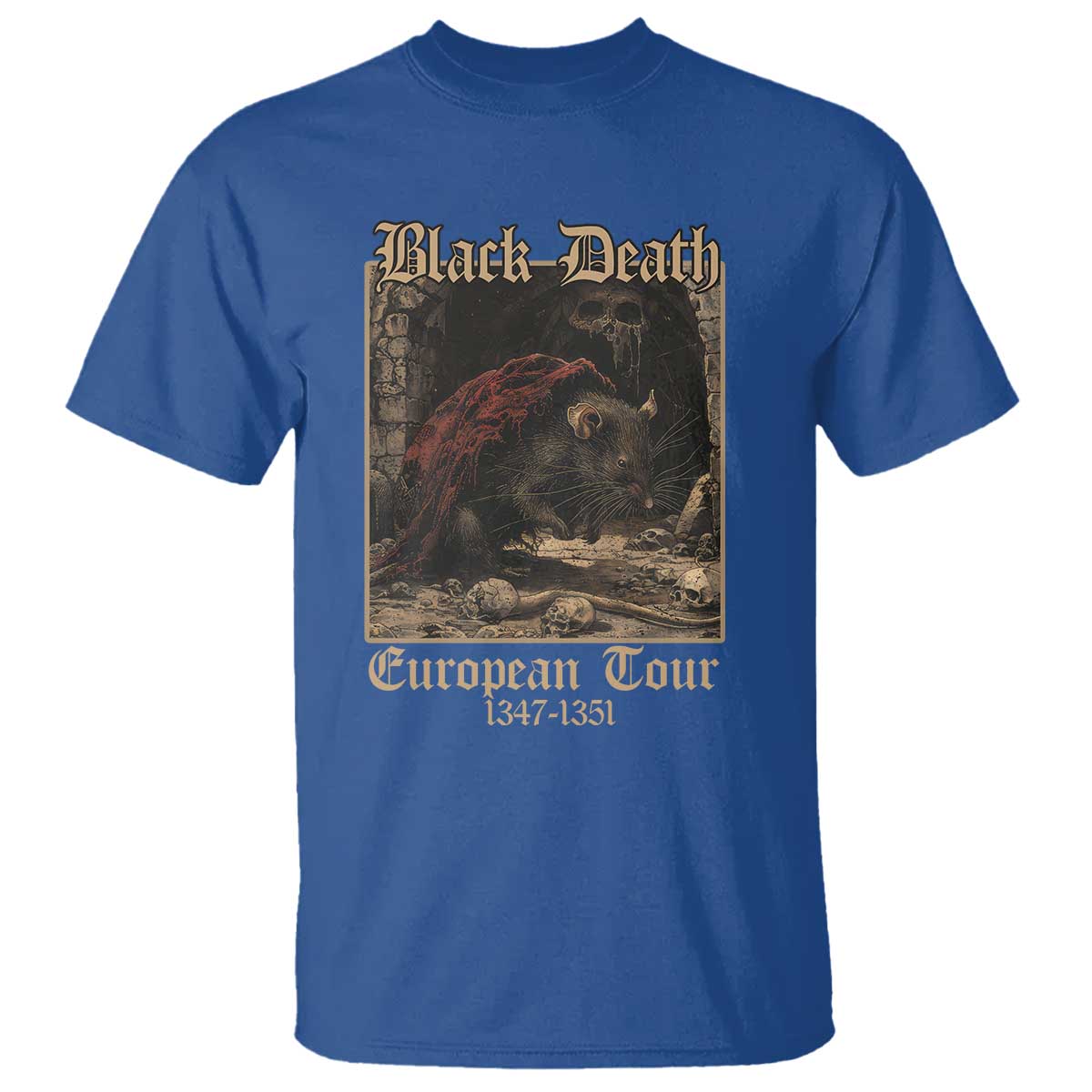 European Tour Creepy Plague Rat Doctor T Shirt TS09 Royal Blue Printyourwear