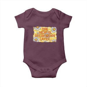 Funny One Mental Breakdown Later Baby Onesie Daisy Mental Health TS09 Maroon Print Your Wear