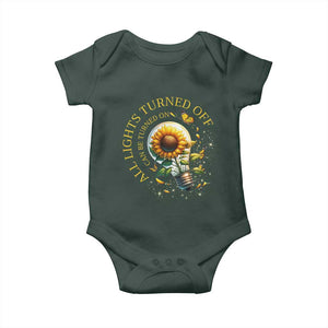 Mental Health Motivation Quote Baby Onesie All Lights Turned Off Can Be Turned On TS09 Print Your Wear