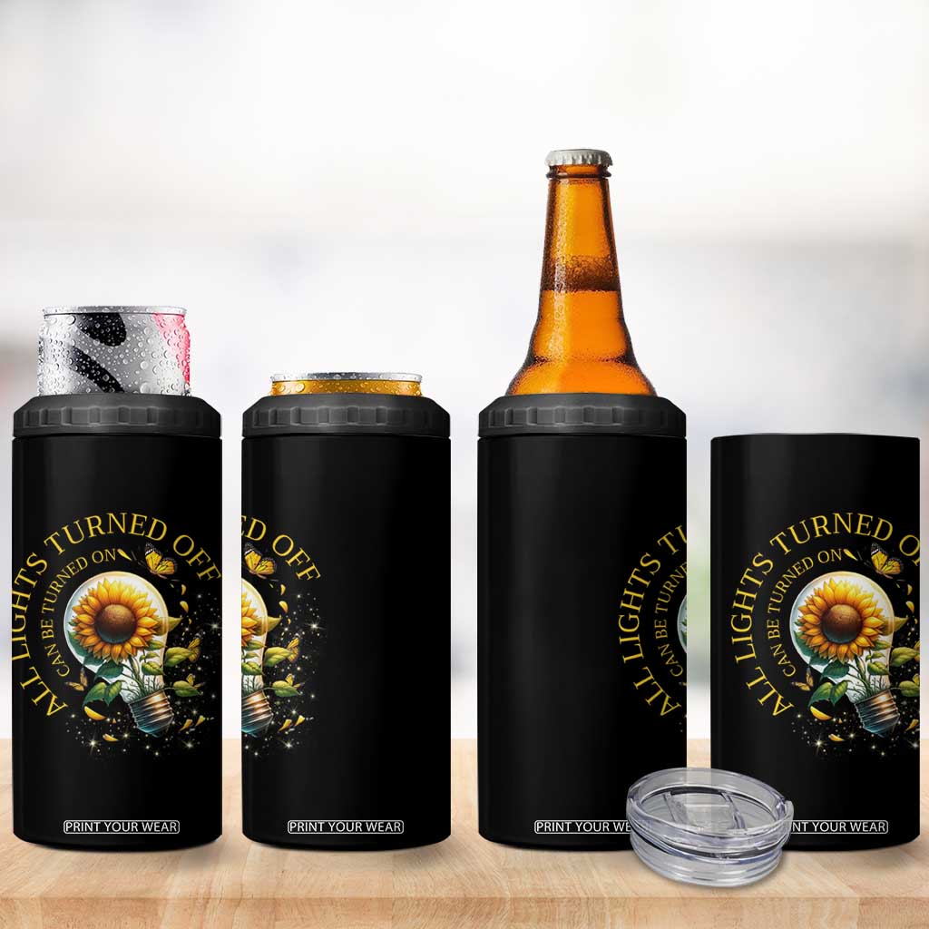 Mental Health Motivation Quote 4 in 1 Can Cooler Tumbler All Lights Turned Off Can Be Turned On TS09 Print Your Wear