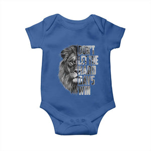 Don't Let the Hard Days Win Baby Onesie Lion Power Mental Health Warrior TS09 Royal Blue Print Your Wear