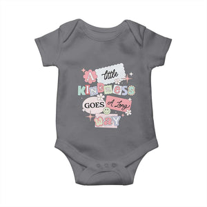 Inspirational A Little Kindness Goes A Long Way Baby Onesie TS09 Charcoal Print Your Wear
