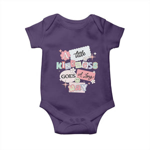 Inspirational A Little Kindness Goes A Long Way Baby Onesie TS09 Purple Print Your Wear
