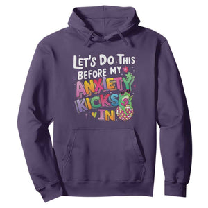 Funny Frog Let's Do This Before My Anxiety Kicks In Hoodie TS09 Purple Print Your Wear