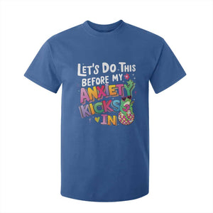 Funny Frog Let's Do This Before My Anxiety Kicks In T Shirt For Kid TS09 Royal Blue Print Your Wear