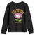 Give Yourself Time To Rest Youth Sweatshirt Cute Cat Sleep Mental Health TS09 Black Print Your Wear
