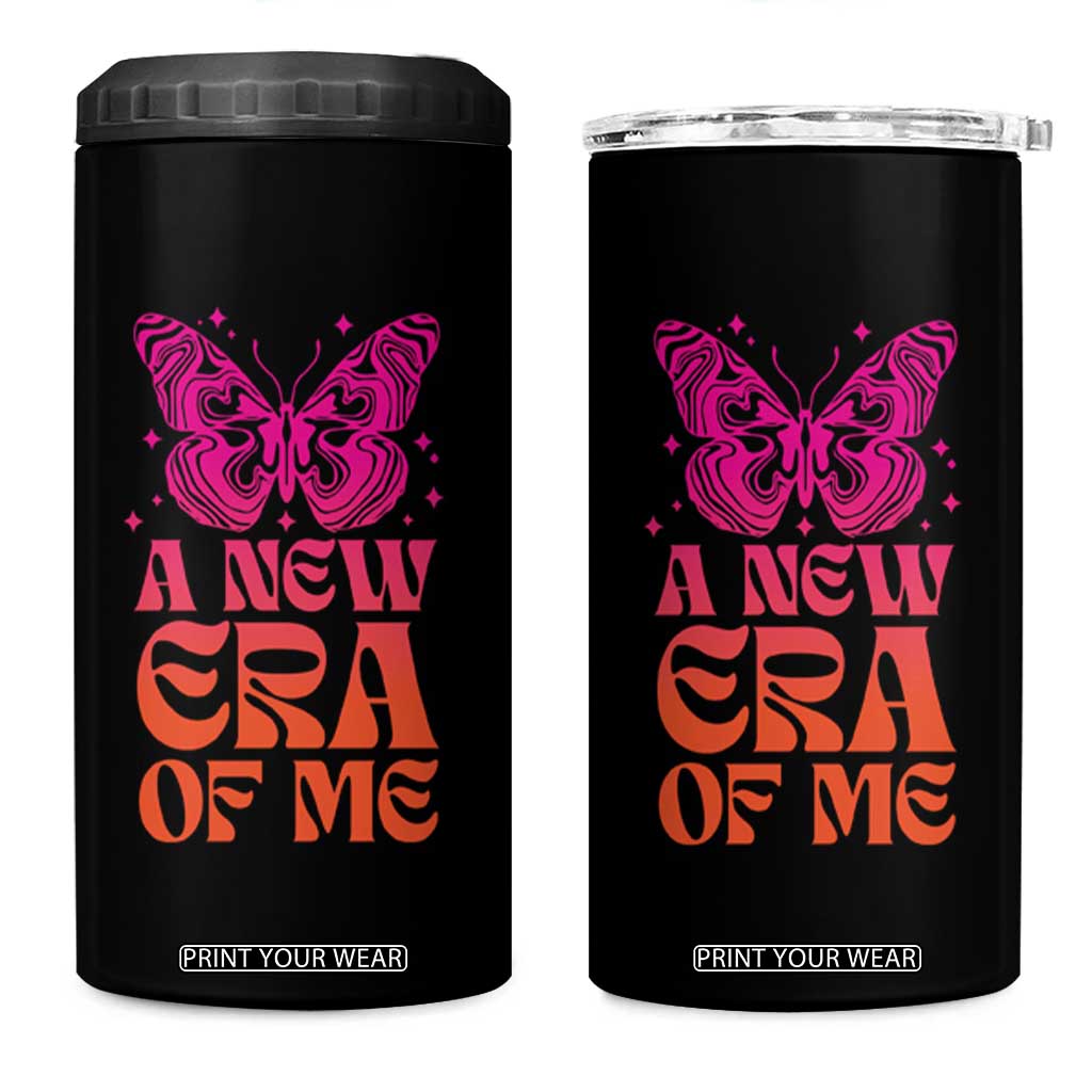 A New Era Of Me 4 in 1 Can Cooler Tumbler TS09 One Size: 16 oz Black Print Your Wear