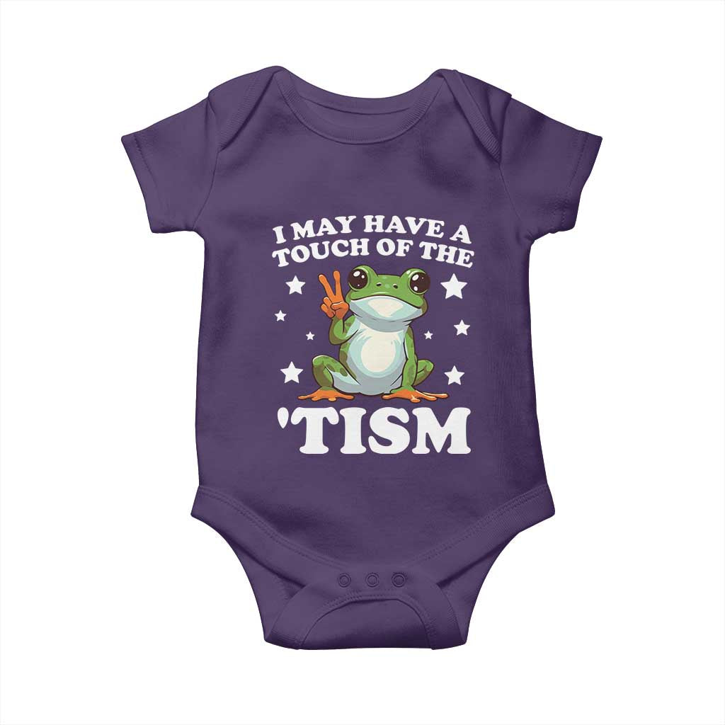 Funny I May Have A Touch Of The 'Tism Baby Onesie TS09 Purple Print Your Wear