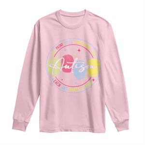 Autism Long Sleeve Shirt Fingerprint Autism Each Print Tells A Different Story TS09 Light Pink Print Your Wear