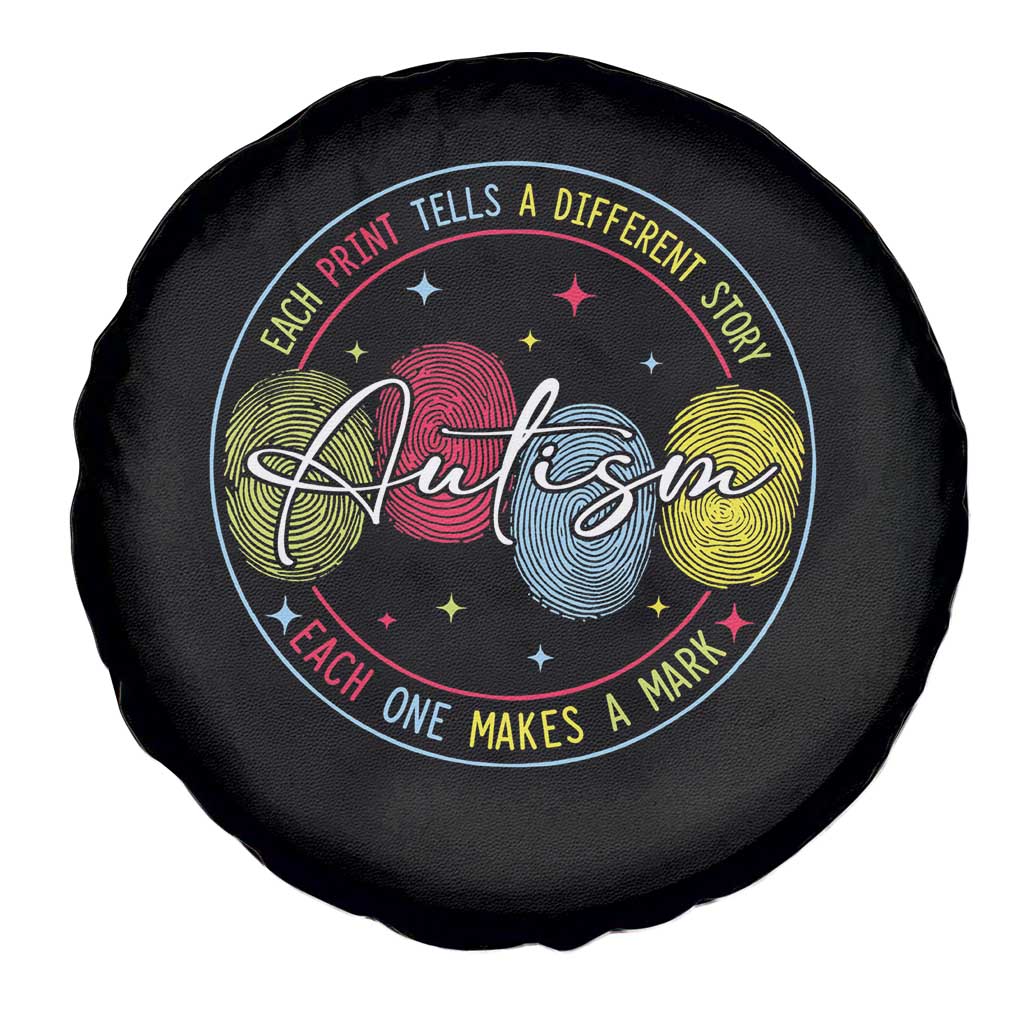 Autism Spare Tire Cover Fingerprint Autism Each Print Tells A Different Story TS09 Print Your Wear