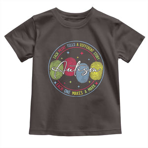 Autism Toddler T Shirt Fingerprint Autism Each Print Tells A Different Story TS09 Dark Chocolate Print Your Wear