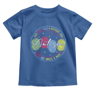 Autism Toddler T Shirt Fingerprint Autism Each Print Tells A Different Story TS09 Royal Blue Print Your Wear