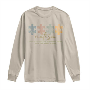 Autism Long Sleeve Shirt Fingerprint Autism Each One Makes A Mark TS09 Sand Print Your Wear