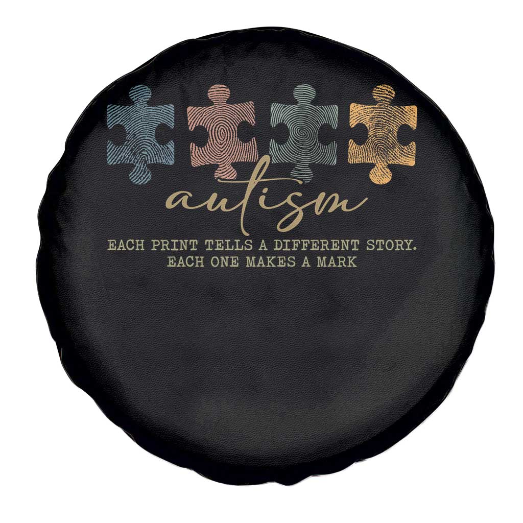 Autism Spare Tire Cover Fingerprint Autism Each One Makes A Mark TS09 Print Your Wear