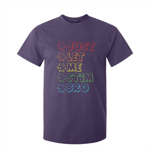 Funny Autistic T Shirt For Kid Just Let Me Stim Bro Autism Boys Kids TS09 Purple Print Your Wear