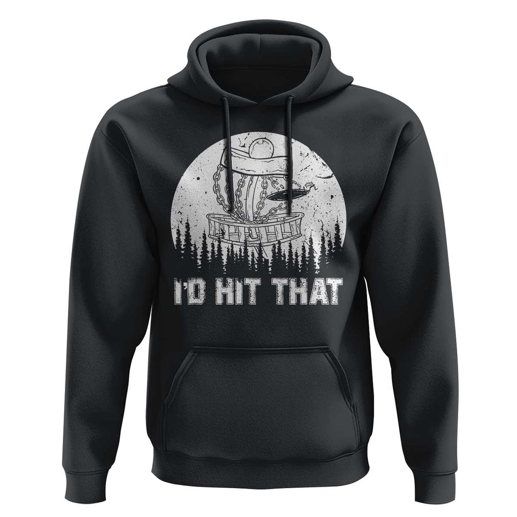 Retro I'd Hit That Disc Golf Hoodie TS09 Black Print Your Wear