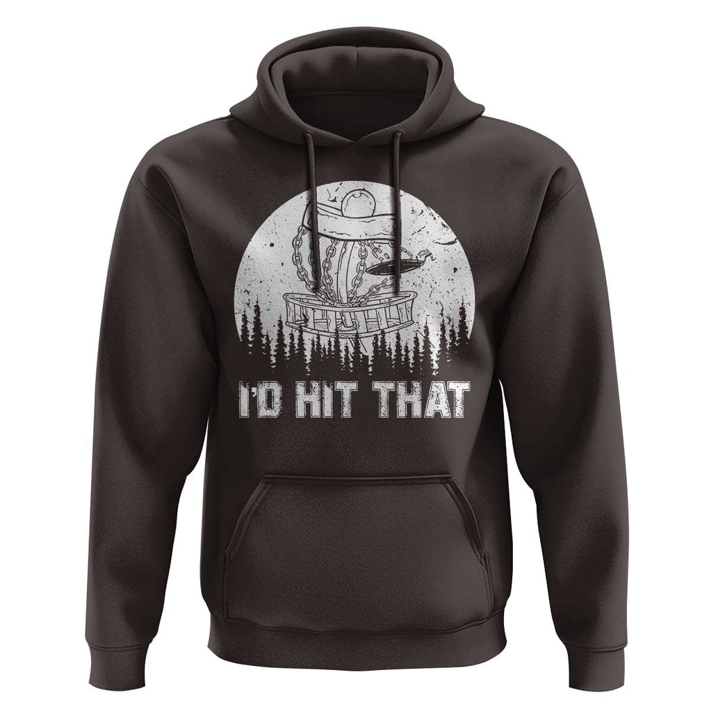 Retro I'd Hit That Disc Golf Hoodie TS09 Dark Chocolate Print Your Wear