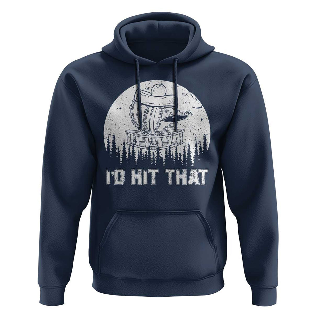 Retro I'd Hit That Disc Golf Hoodie TS09 Navy Print Your Wear