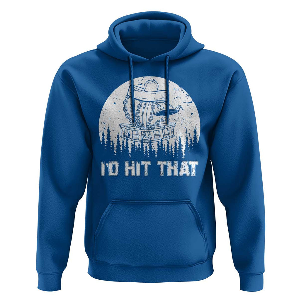 Retro I'd Hit That Disc Golf Hoodie TS09 Royal Blue Print Your Wear