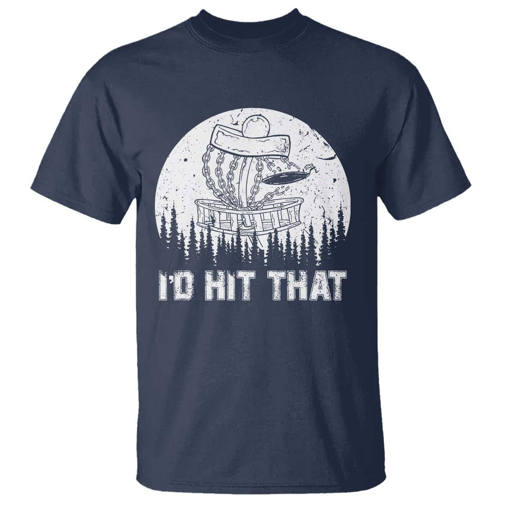 Retro I'd Hit That Disc Golf T Shirt TS09 Navy Print Your Wear