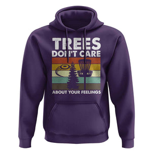 Funny Disc Golf Hoodie Tree Don't Care About Your Feelings TS09 Purple Print Your Wear
