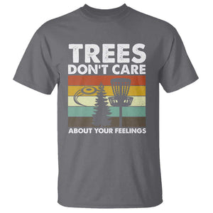 Funny Disc Golf T Shirt Tree Don't Care About Your Feelings TS09 Charcoal Print Your Wear