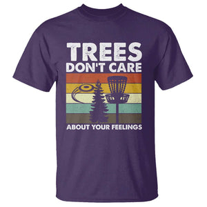 Funny Disc Golf T Shirt Tree Don't Care About Your Feelings TS09 Purple Print Your Wear