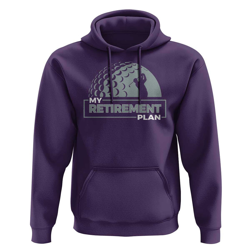 Funny Retirement Plan Golf Player Golfer Hoodie TS09 Purple Print Your Wear